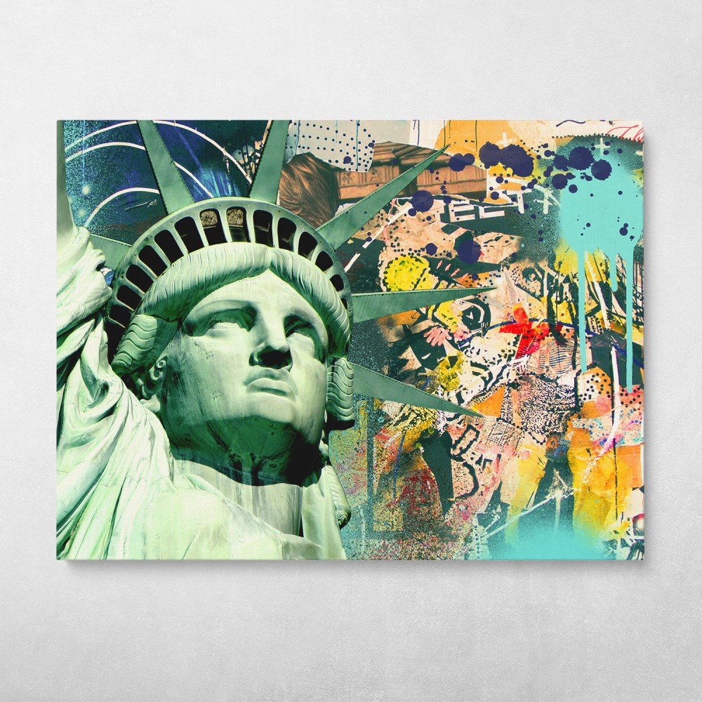 Statue of Liberty NYC Graffiti Wall Art | Canvas Wall Art